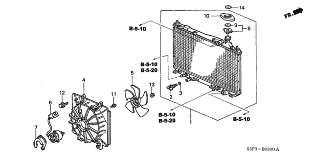 Radiator (Denso) for 2001 Honda Civic #0