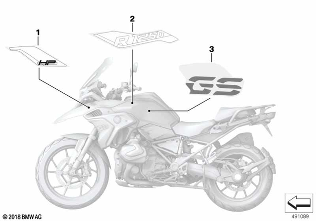 51148406716 - Body Equipment: Lettering Right -  for BMW-Motorrad Image