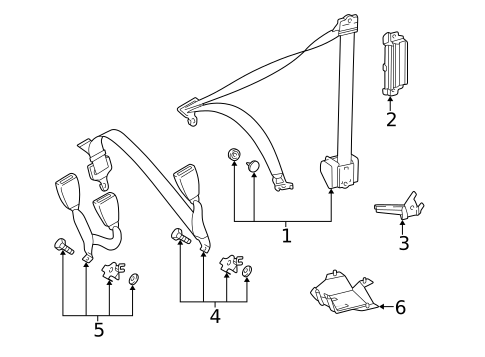 Rear Seat Belts for 2000 Mercedes-Benz E55 AMG #0