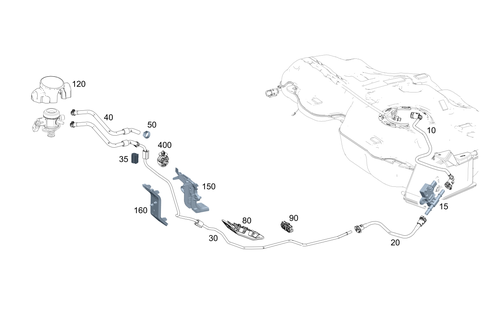 Fuel Lines, Gasoline Vehicles for 2022 Mercedes-Benz GLB35 AMG #0