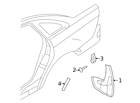 Exterior Trim - Quarter Panel for 2008 Mercury Sable #0