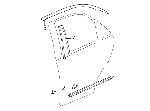Exterior Trim - Rear Door for 2006 Acura MDX #0