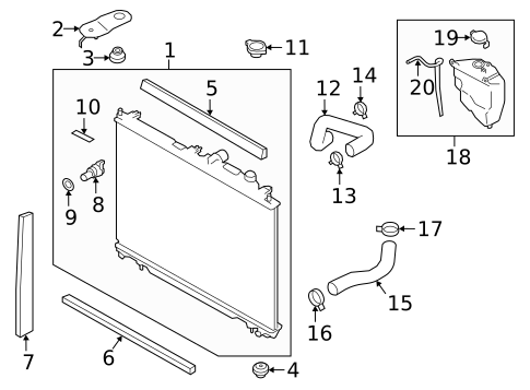Radiator & Components for 2022 Subaru Ascent #0