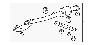 2013-2016 Chevrolet 3-Way Catalytic Converter with Pipes, Shield ...