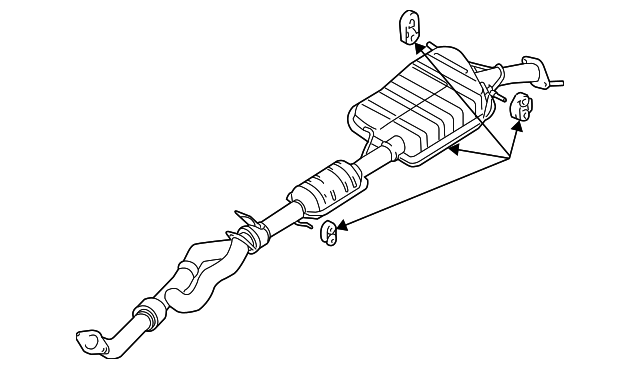 2005-2006 Hyundai Santa Fe Converter & Pipe 28610-26702