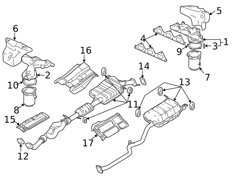 Exhaust Components for 2004 Hyundai Santa Fe #0
