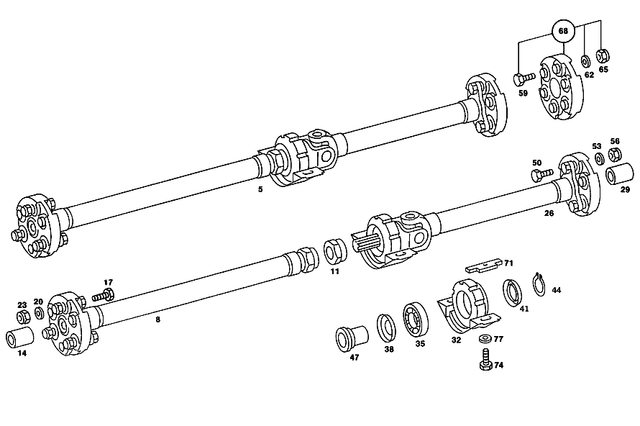 1074106102 - : Propeller Shaft for Mercedes-Benz Image