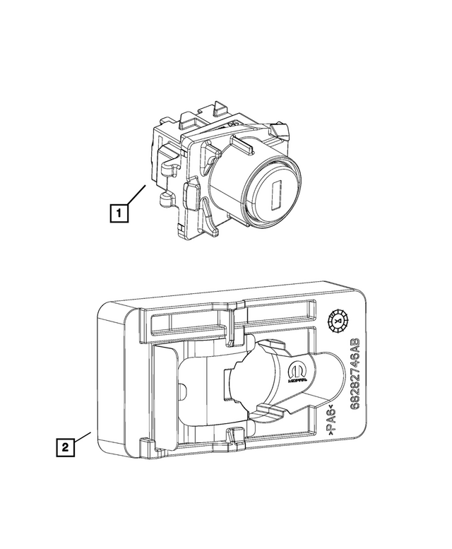 68466137AA - Doors, Door Mirrors and Related Parts: Door Lock Assembly Cylinder for Mopar Image