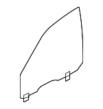 51337067125 - Body: Door Glass for BMW: 525i, 525xi, 528i, 528i xDrive, 528xi, 530i, 530xi, 535i, 535i xDrive, 535xi, 545i, 550i, M5 Image