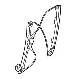 51337184383 - Body: Window Regulator for BMW: 525i, 525xi, 528i, 528i xDrive, 528xi, 530i, 530xi, 535i, 535i xDrive, 535xi, 545i, 550i, M5 Image