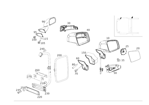 Outside Rear View Mirror, on the Right for 2014 Mercedes-Benz G63 AMG #0