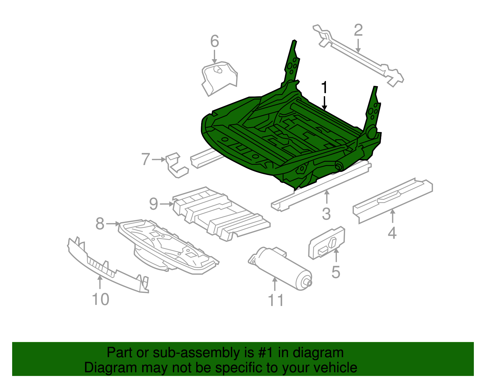 Seat Adjust Assembly - BMW (52-10-7-135-542)