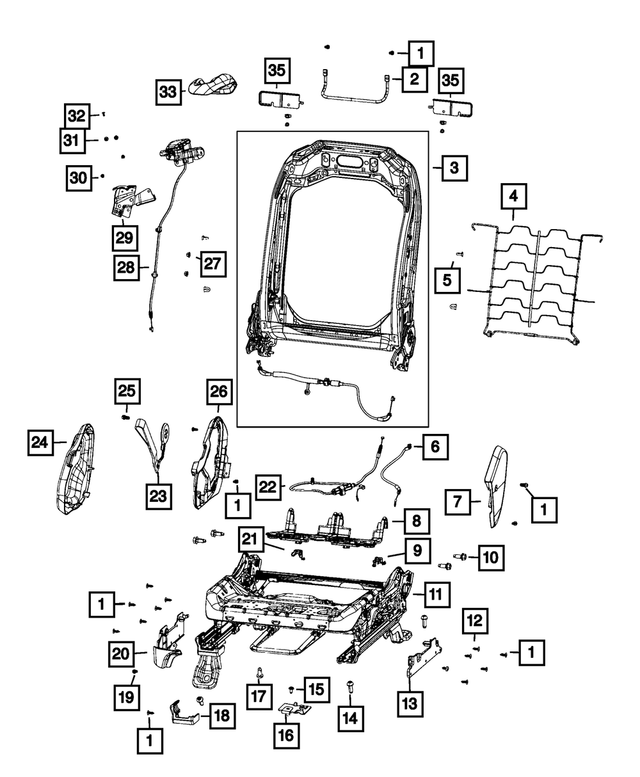 5143451AA - Interior Trim: Seat Screw for Mopar Image