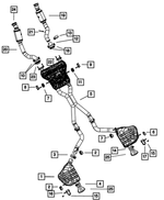 5181684AL - : Exhaust Resonator And Pipe, Right for Mopar Image