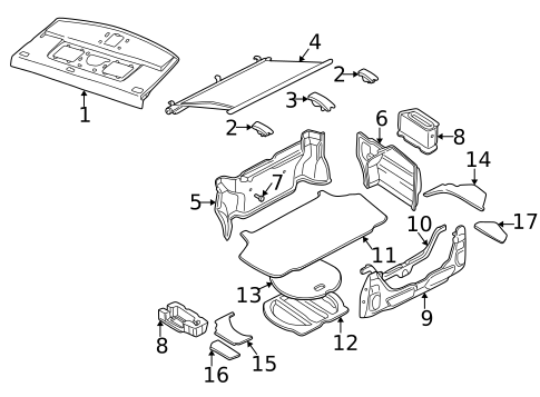 INTERIOR TRIM - REAR BODY for 2004 INFINITI Q45 #0
