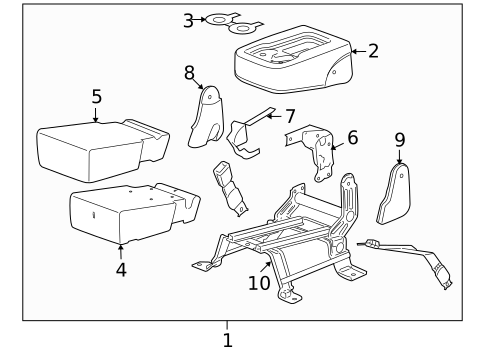 Front Seat Components for 2007 GMC Yukon #4