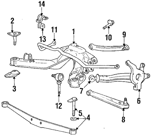 Rear Suspension for 1994 Mitsubishi Eclipse #1
