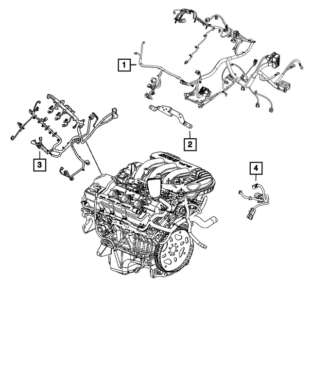 5148104AA - Electrical: Engine Wiring Bracket for Mopar Image image