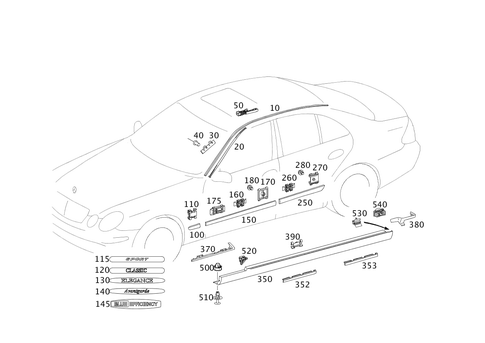 Outside Attachment Parts for 2009 Mercedes-Benz E320 #0