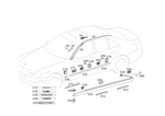 21169032629040 - Covering and Lining: Strip for Mercedes-Benz: E320, E500 Image