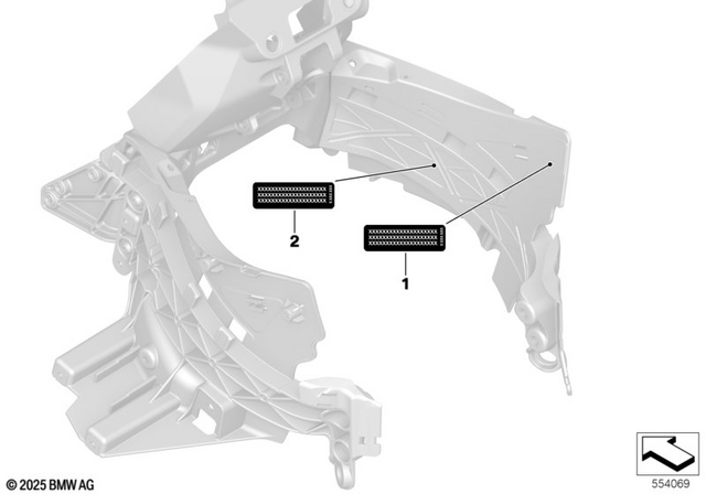 71228867605 - Parts and Accessories for Engine / Chassis: Sign Exhaust-Emission Regulation - Us/can for BMW-Motorrad Image