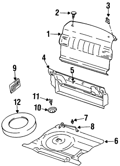 Interior Trim - Rear Body for 1996 Suzuki X-90 #0