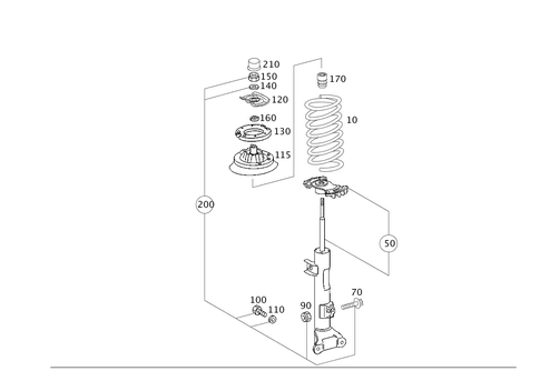 Spring Strut and Spring Strut Mounting Front for 2005 Mercedes-Benz C230 #0