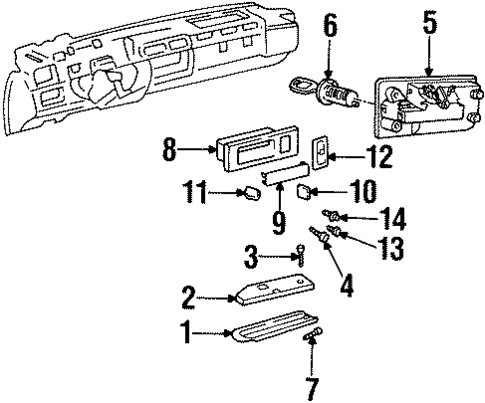 Glove Box for 1997 Cadillac DeVille #0