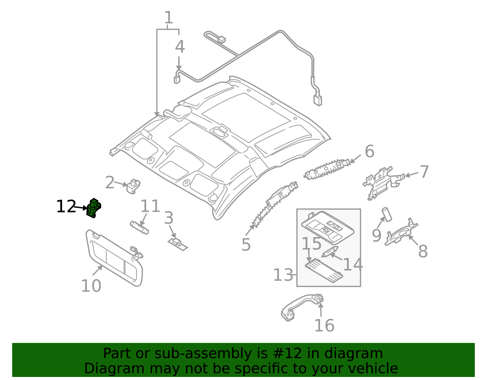 2003-2011 Mazda Sun-Visor Adapter LC62-69-261B-77 | OEM Parts Online