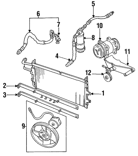 Condenser, Compressor & Lines for 1989 Land Rover Range Rover #0