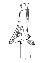 6241376010C0 - Body: Lower Center Pillar Trim for Lexus: CT200h Image