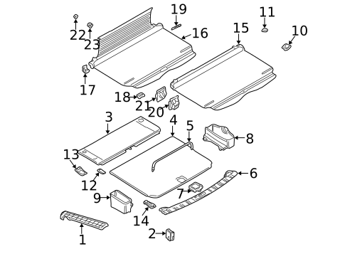 Interior Trim - Rear Body for 2001 BMW 540i #1