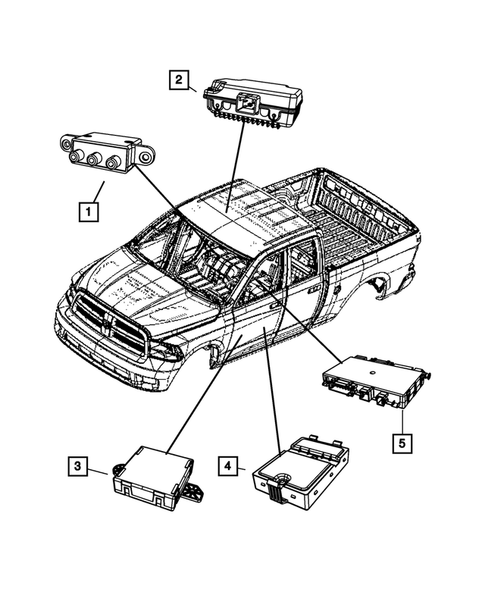 Keys, Modules and Engine Controllers for 2009 Dodge Ram 1500 #1
