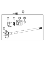 68507421AA - Differential and Drive Line: Axle Shaft Ring for Mopar Image