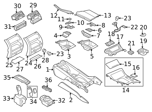 Console for 2016 BMW 550i xDrive #1