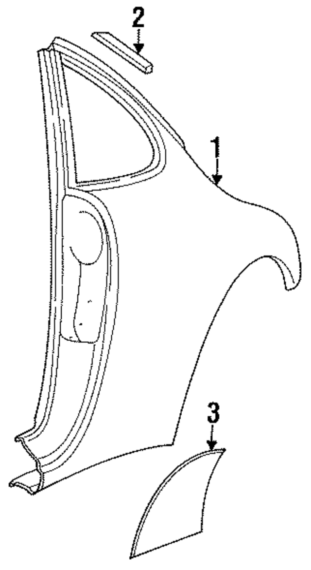 99350390202GRV - Body: Quarter Panel for Porsche Image