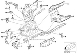 41118209652 - Bodywork: Right Shock Absorber Support for BMW Image