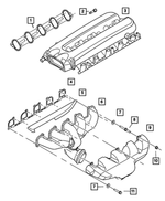5037217AA - Engine 8.3L Ten Cylinder [EWC]: Intake Manifold Gasket for Mopar Image