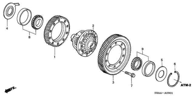AT Differential (4WD) for 2003 Honda CR-V #0