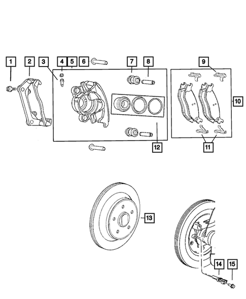 Rear Brakes for 2008 Chrysler Aspen #0