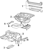 443813308C - Body: Rear Body Panel for Audi: 100, 100 Quattro, 200, 200 Quattro, 5000 Quattro Image