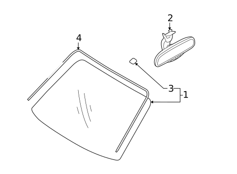 Glass - Windshield for 2009 Kia Sportage #0
