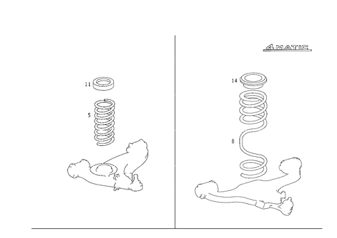Springs and Suspension, Front for 1988 Mercedes-Benz 300E #1
