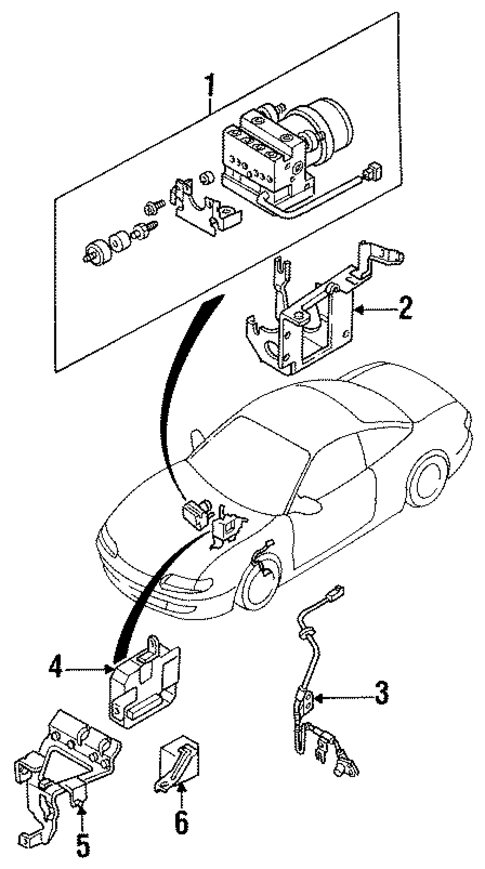 ABS Components for 1994 Mazda MX-6 #0