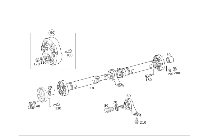 2114102416 - : Propeller Shaft for Mercedes-Benz Image