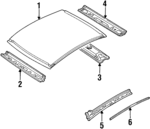 F8CZ5450202AA - Body: Roof Panel for Ford: Escort | Mercury: Tracer Image