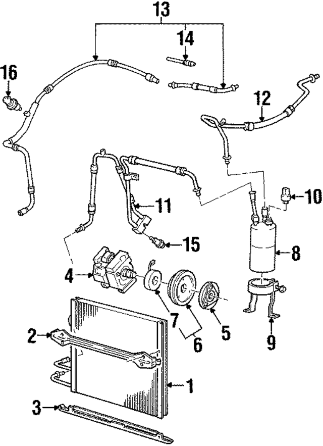 F5RZ19D734AA - HVAC: Refrigerant Hose for Ford Image