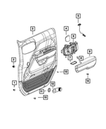 7RC971R3AB - Interior Trim: Front Door Trim Panel Assembly, Left for Mopar Image