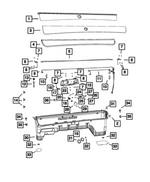 68206698AB - Body Sheet Metal Except Doors: Storage Bin Door, Right for Mopar Image