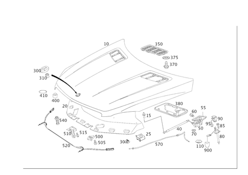 Engine Hood for 2016 Mercedes-Benz GLE400 #0